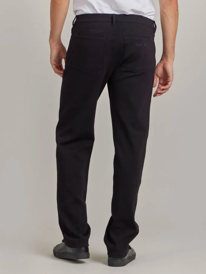Men Agns B Trousers Black Cotton Jersey Regular Jeans