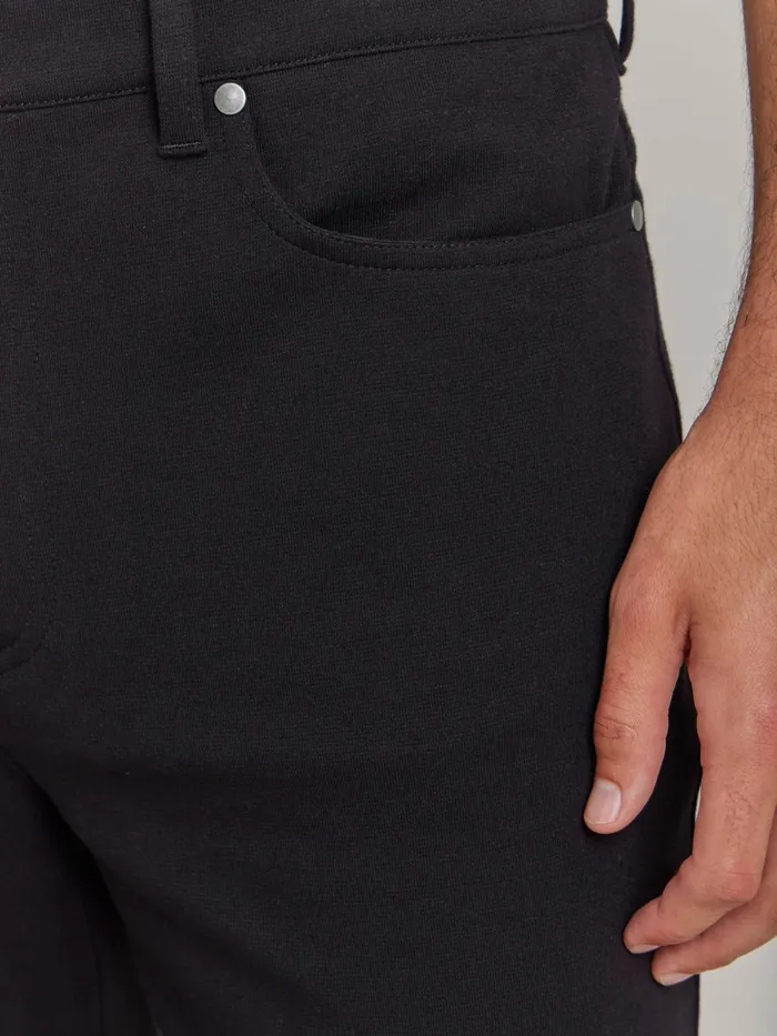 Men Agns B Trousers Black Cotton Jersey Regular Jeans