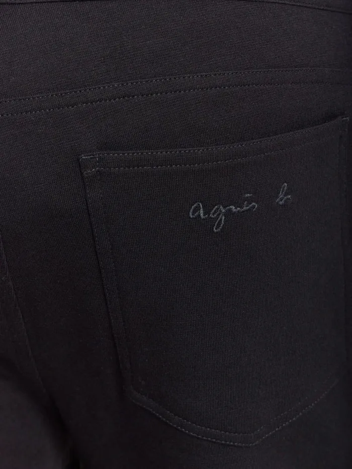 Men Agns B Trousers Black Cotton Jersey Regular Jeans