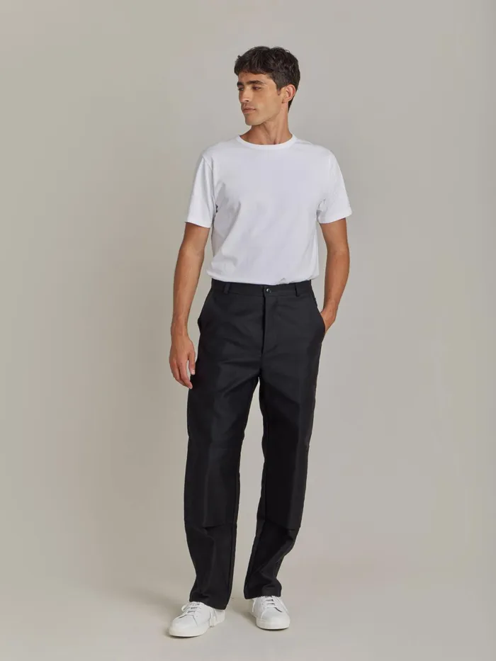 Men Agns B Trousers Black Cotton Trousers X Dolmen