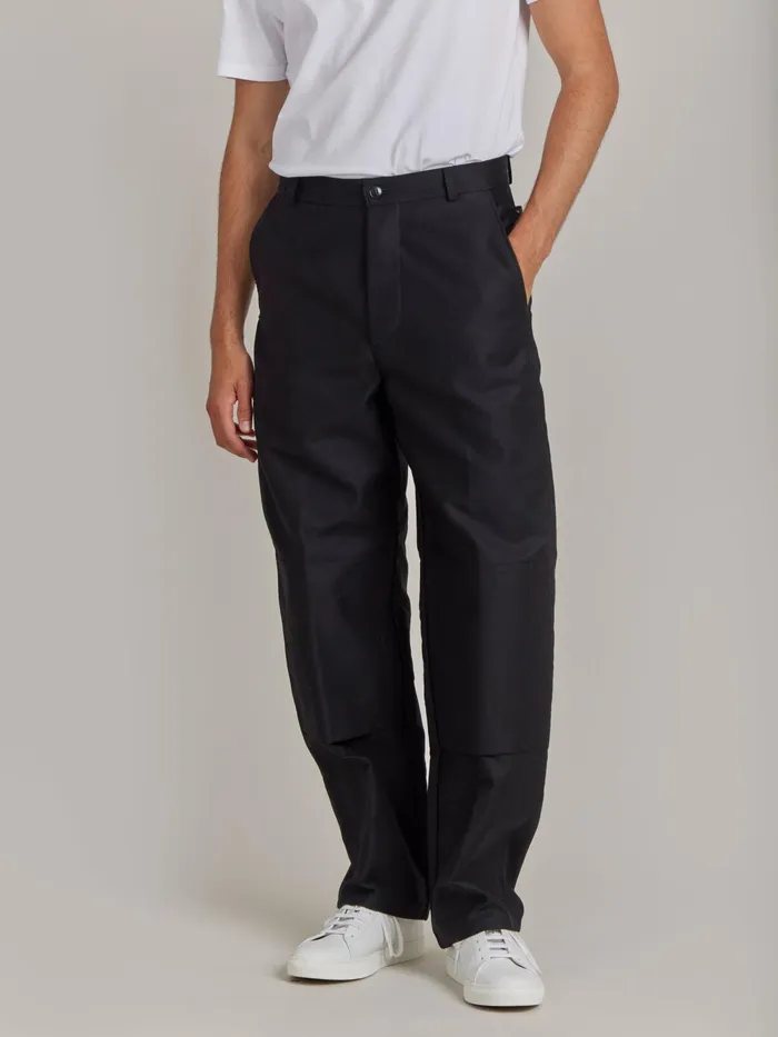 Men Agns B Trousers Black Cotton Trousers X Dolmen