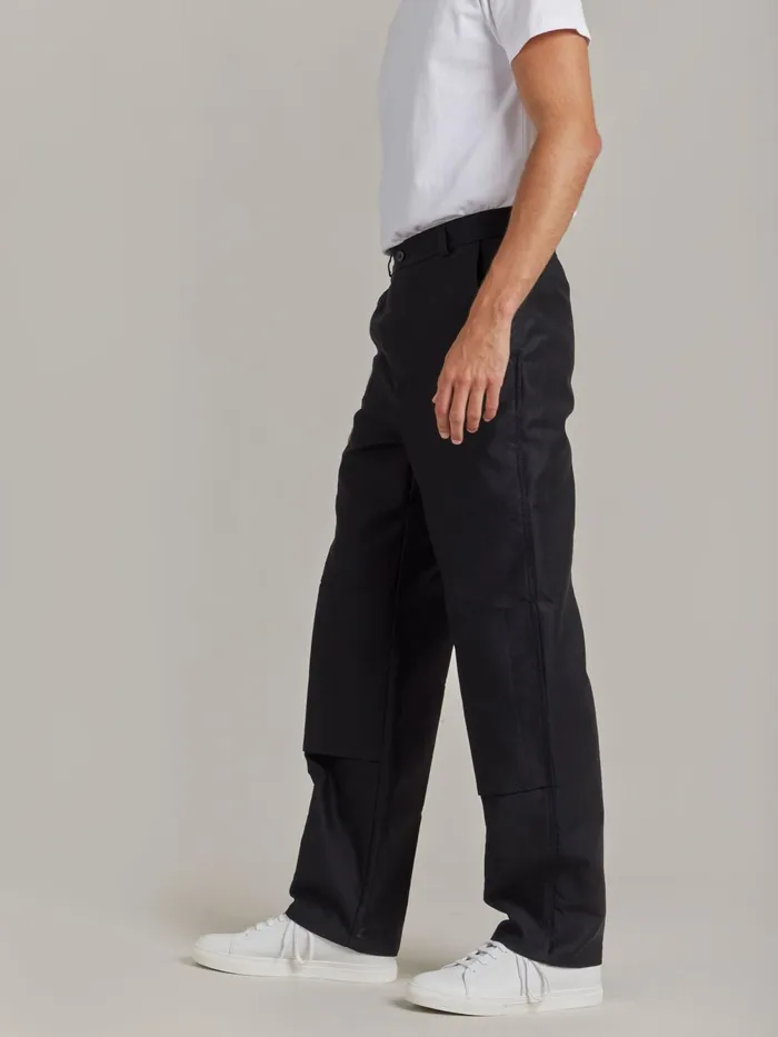 Men Agns B Trousers Black Cotton Trousers X Dolmen