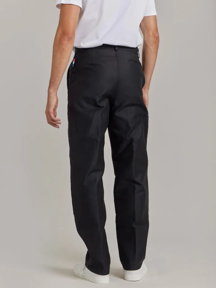 Men Agns B Trousers Black Cotton Trousers X Dolmen