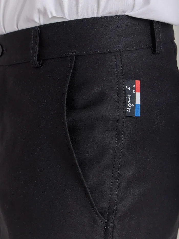 Men Agns B Trousers Black Cotton Trousers X Dolmen