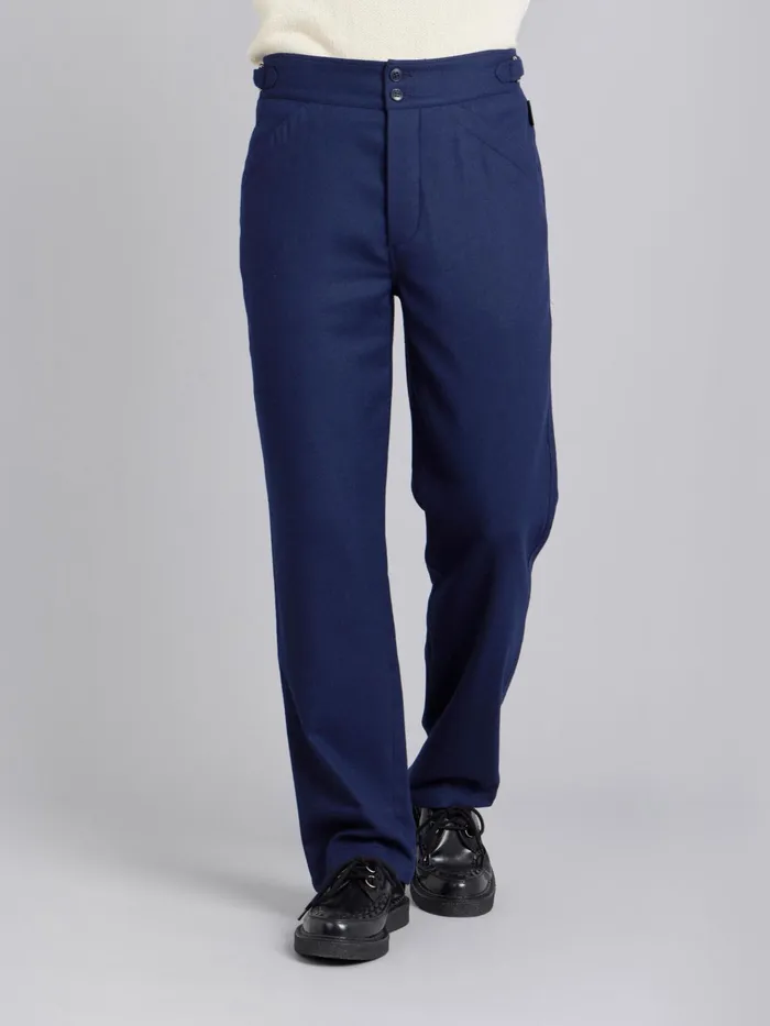 Men Agns B Trousers Blue Flannel Belleville Trousers