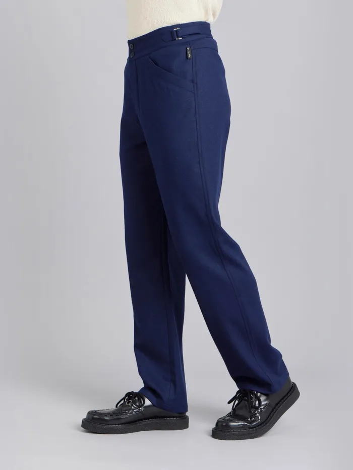 Men Agns B Trousers Blue Flannel Belleville Trousers