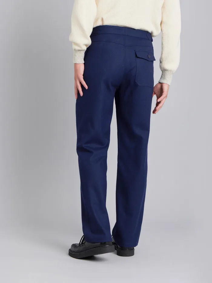 Men Agns B Trousers Blue Flannel Belleville Trousers