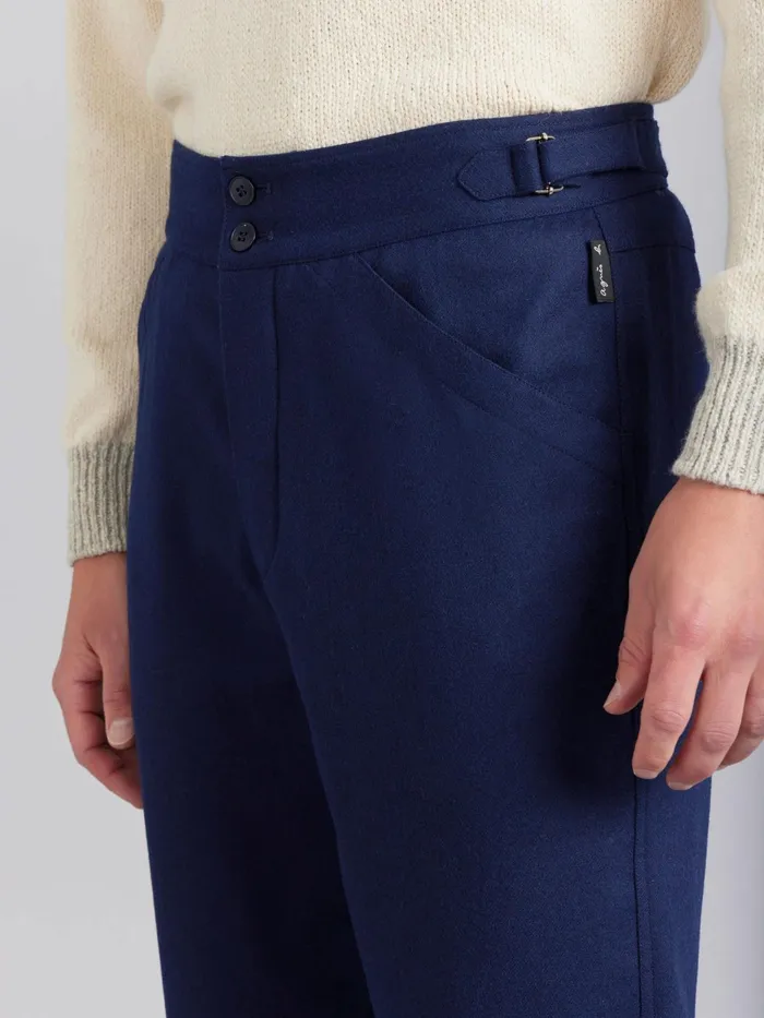 Men Agns B Trousers Blue Flannel Belleville Trousers
