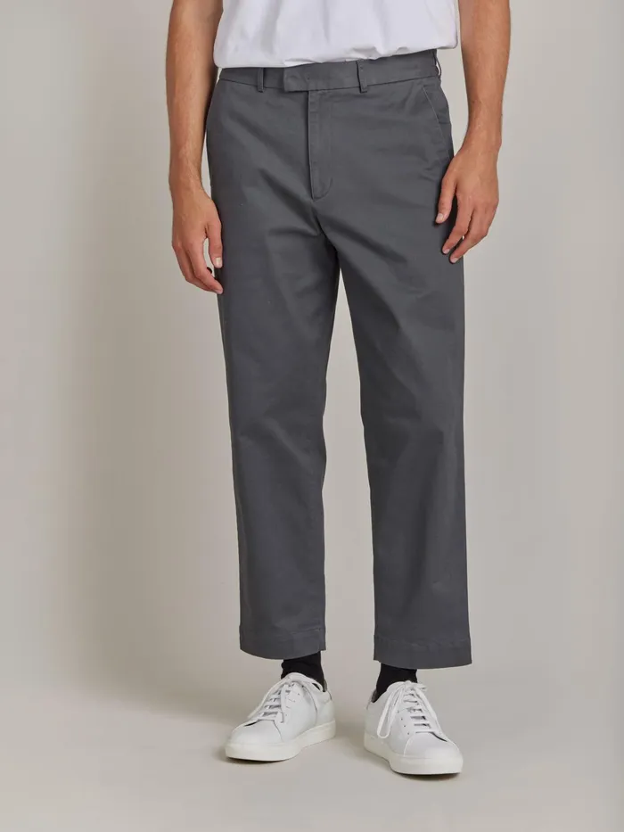 Men Agns B Trousers Grey Cotton Jami Trousers
