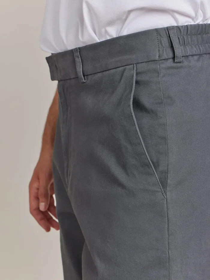 Men Agns B Trousers Grey Cotton Jami Trousers