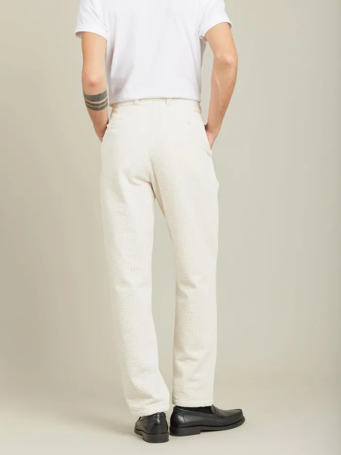 Men Agns B Trousers White Cotton Jumbo Cord Jamey Trousers