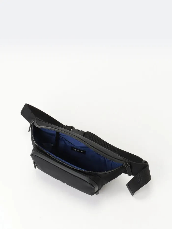 Men Agns B Waist Bags Black Nylon Bum Bag With Front Pocket
