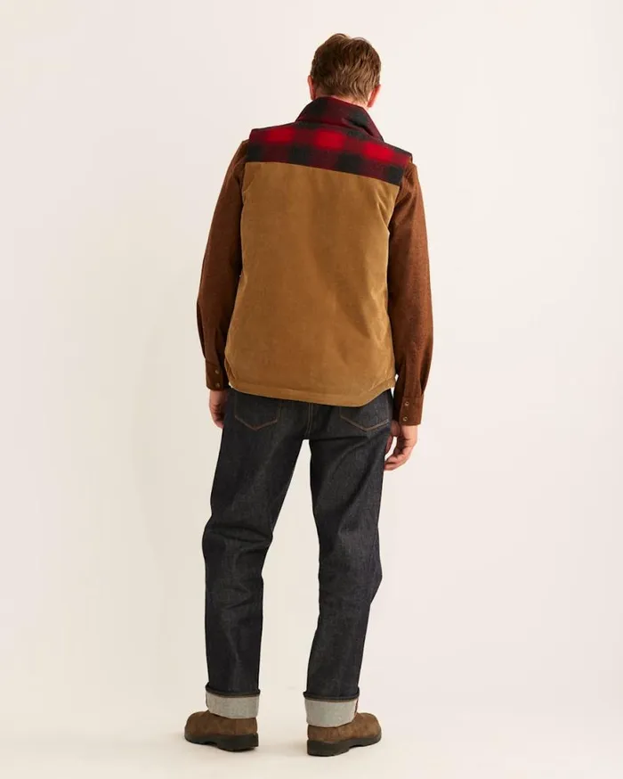 Men BLACK HILLS DOWN VEST Red Ombre Pendleton Jackets and Coats