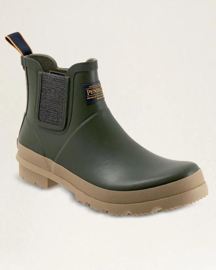 Men CHELSEA RAIN BOOTS Black Trapper Peak Pendleton Boots