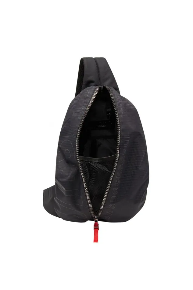 Men Diesel Backpacks ZIPD SLING BAG X Black Men Diesel Backpacks ZIPD SLING BAG X Black