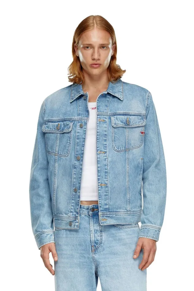 Men Diesel Jackets DBARCY Light Blue Men Diesel Jackets DBARCY Light Blue