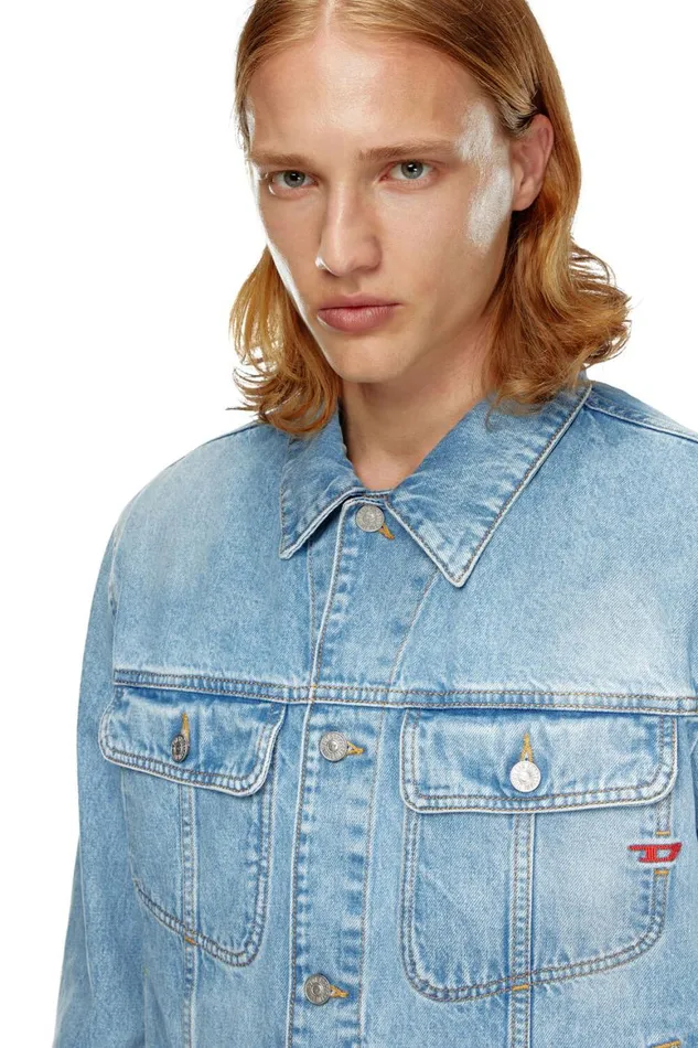 Men Diesel Jackets DBARCY Light Blue Men Diesel Jackets DBARCY Light Blue