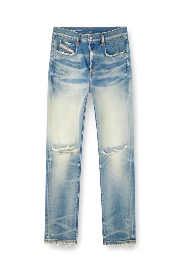Men Diesel Jeans Slim Jeans 2019 DStrukt 09L28 Medium Blue Men Diesel Jeans Slim Jeans 2019 DStrukt 09L28 Medium Blue