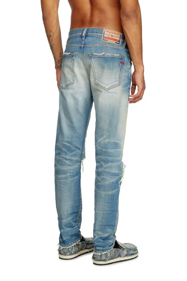 Men Diesel Jeans Slim Jeans 2019 DStrukt 09L28 Medium Blue Men Diesel Jeans Slim Jeans 2019 DStrukt 09L28 Medium Blue