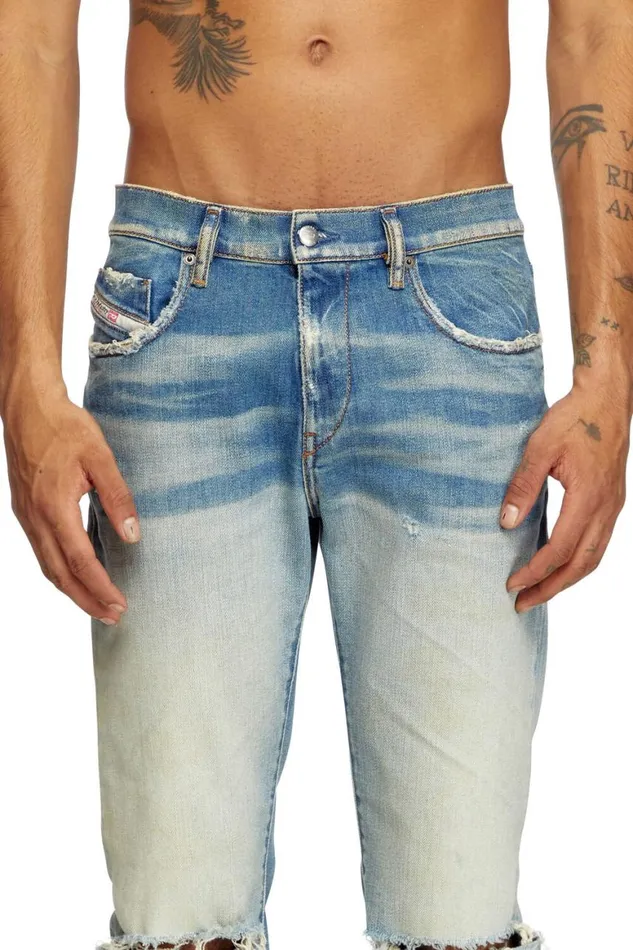 Men Diesel Jeans Slim Jeans 2019 DStrukt 09L28 Medium Blue Men Diesel Jeans Slim Jeans 2019 DStrukt 09L28 Medium Blue