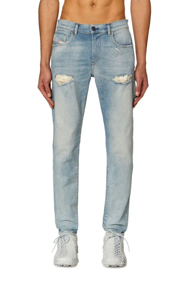 Men Diesel Jeans Slim Jeans 2019 DStrukt E9B40 Light Blue Men Diesel Jeans Slim Jeans 2019 DStrukt E9B40 Light Blue
