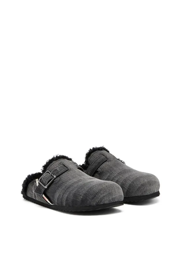 Men Diesel Rubber Slides DWOODSTOCK X Black