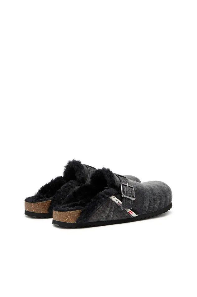 Men Diesel Rubber Slides DWOODSTOCK X Black