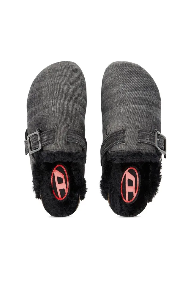 Men Diesel Rubber Slides DWOODSTOCK X Black