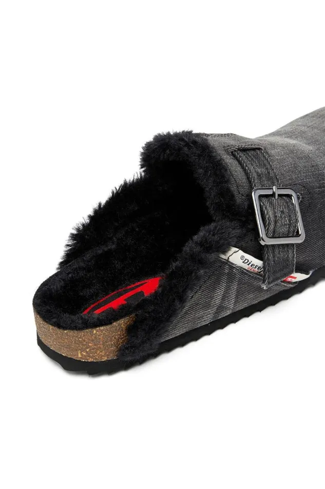 Men Diesel Rubber Slides DWOODSTOCK X Black