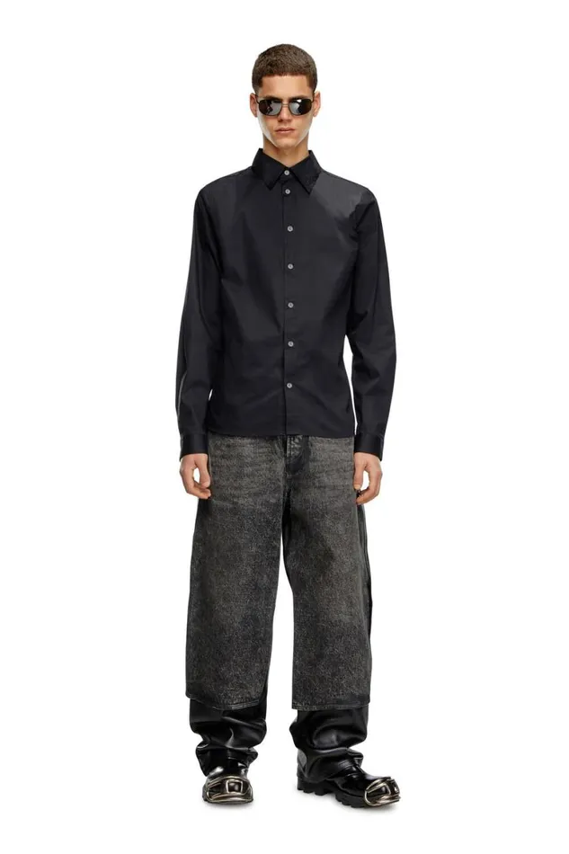 Men Diesel Shirts SFITTYA Black