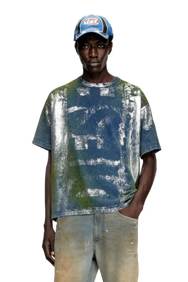 Men Diesel TShirts and Polos TBOXTR2 Blue Men Diesel TShirts and Polos TBOXTR2 Blue