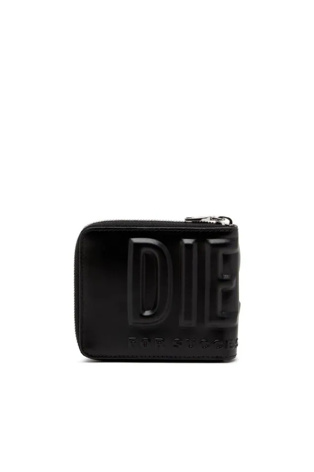 Men Diesel Wallets DSL 3D BI FOLD COIN ZIP XS Black Men Diesel Wallets DSL 3D BI FOLD COIN ZIP XS Black