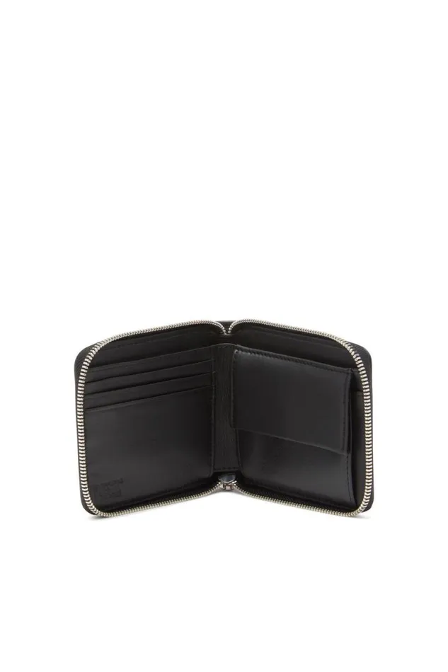 Men Diesel Wallets DSL 3D BI FOLD COIN ZIP XS Black Men Diesel Wallets DSL 3D BI FOLD COIN ZIP XS Black