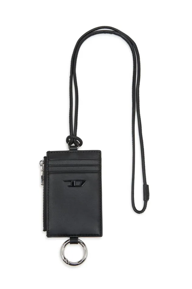 Men Diesel Wallets RAVE BADGE HOLDER Black