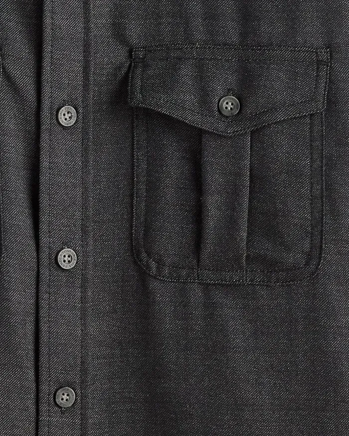 Men HARRISON MERINO SHIRT Black Worsted Pendleton Shirts