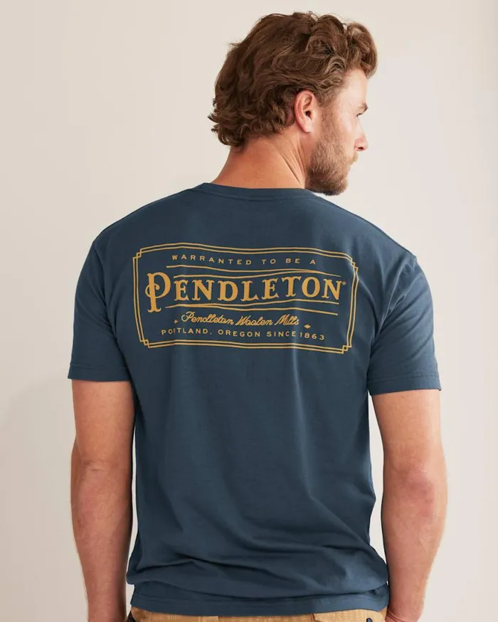 Men HERITAGE VINTAGE LOGO TEE Indigogold Pendleton Tees and Sweatshirts