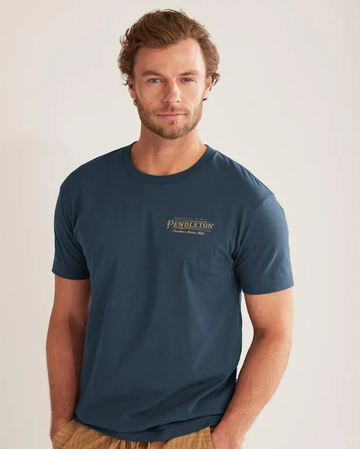 Men HERITAGE VINTAGE LOGO TEE Indigogold Pendleton Tees and Sweatshirts