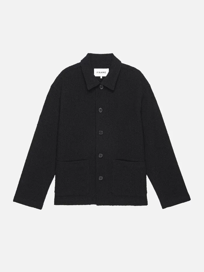 Men Jackets and Coats FRAME Crochet Jacket 8212 Ash Black