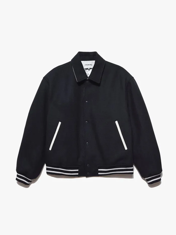 Men Jackets and Coats FRAME Fall Varsity Jacket 8212 Midnight Blue
