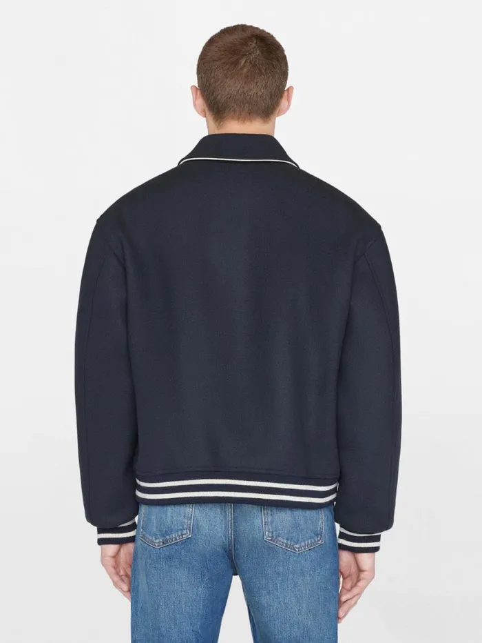 Men Jackets and Coats FRAME Fall Varsity Jacket 8212 Midnight Blue