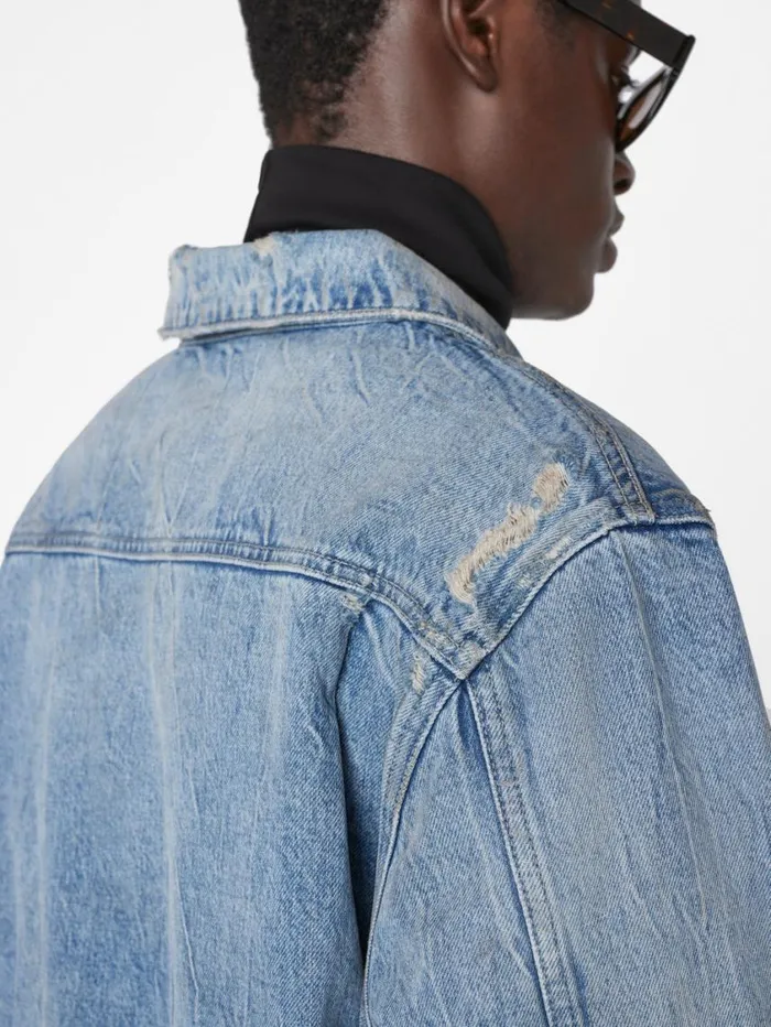 Men Jackets and Shirts FRAME Vintage Lined Jacket 8212 Mar Azul Destruct Men Jackets and Shirts FRAME Vintage Lined Jacket 8212 Mar Azul Destruct
