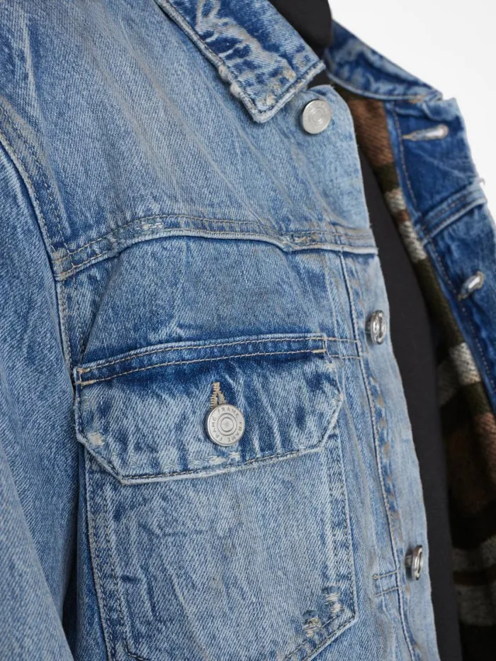Men Jackets and Shirts FRAME Vintage Lined Jacket 8212 Mar Azul Destruct Men Jackets and Shirts FRAME Vintage Lined Jacket 8212 Mar Azul Destruct