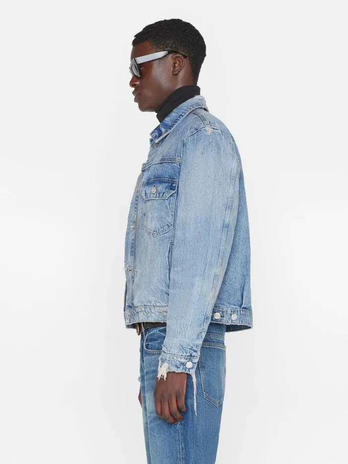 Men Jackets and Shirts FRAME Vintage Lined Jacket 8212 Mar Azul Destruct Men Jackets and Shirts FRAME Vintage Lined Jacket 8212 Mar Azul Destruct