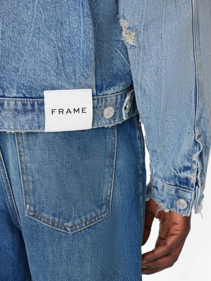 Men Jackets and Shirts FRAME Vintage Lined Jacket 8212 Mar Azul Destruct Men Jackets and Shirts FRAME Vintage Lined Jacket 8212 Mar Azul Destruct