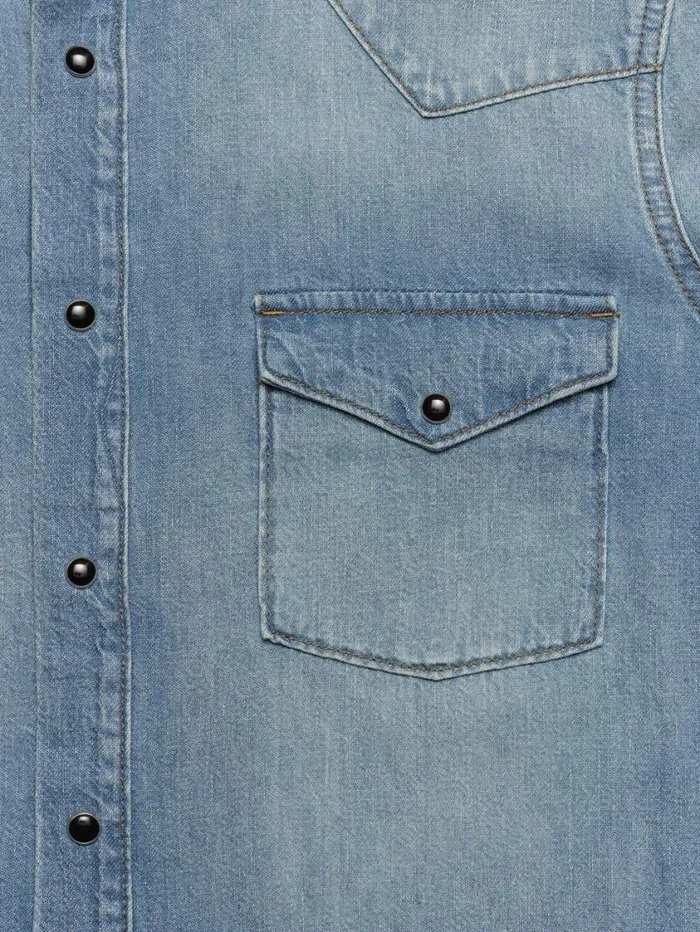 Men Jackets and Shirts FRAME Western Denim Shirt 8212 Barcelona Men Jackets and Shirts FRAME Western Denim Shirt 8212 Barcelona