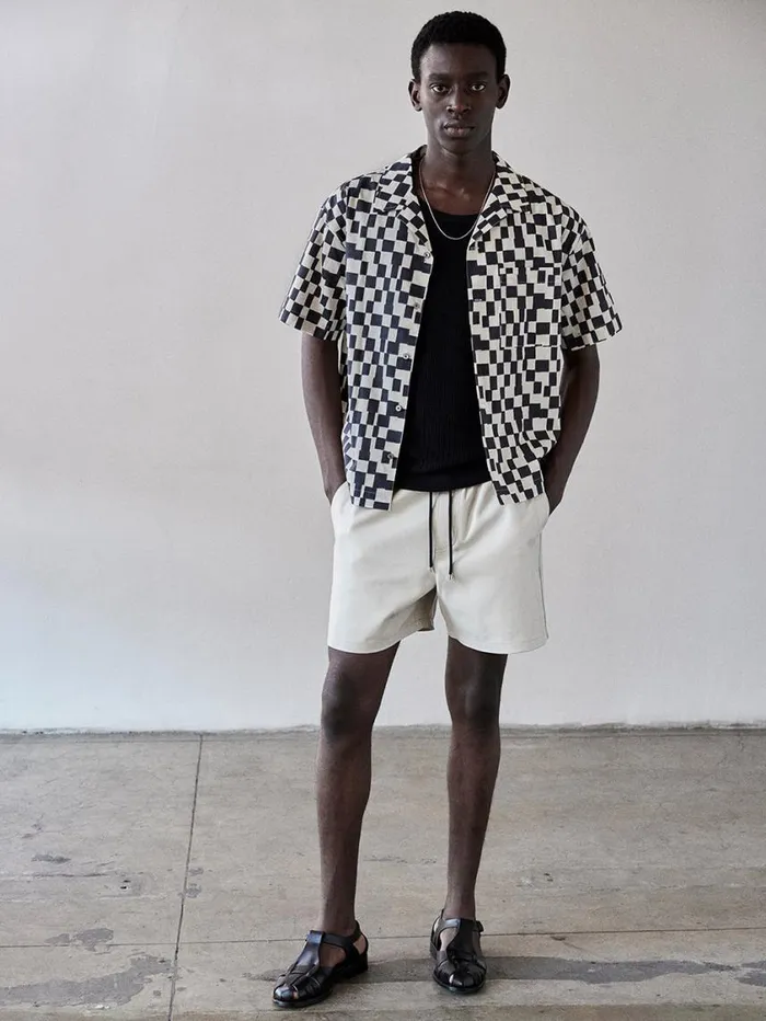 Men Leather and Suede FRAME Leather Volley Short 8212 White Canvas Men Leather and Suede FRAME Leather Volley Short 8212 White Canvas