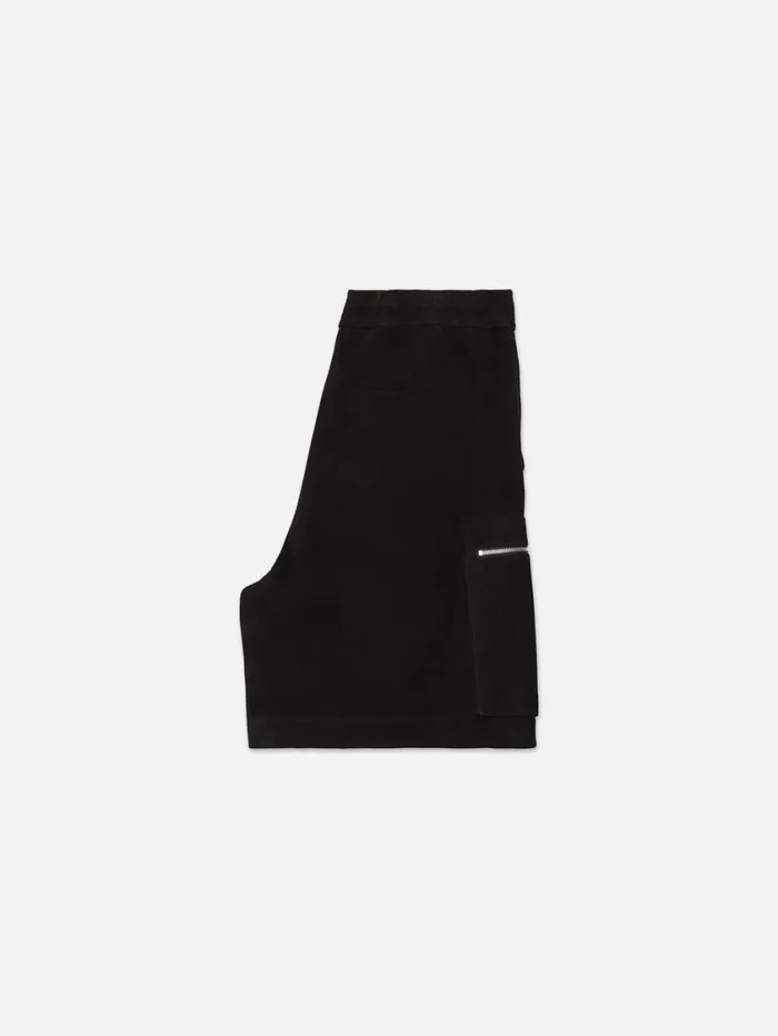 Men Leather and Suede FRAME Suede Cargo Shorts 8212 Black Men Leather and Suede FRAME Suede Cargo Shorts 8212 Black