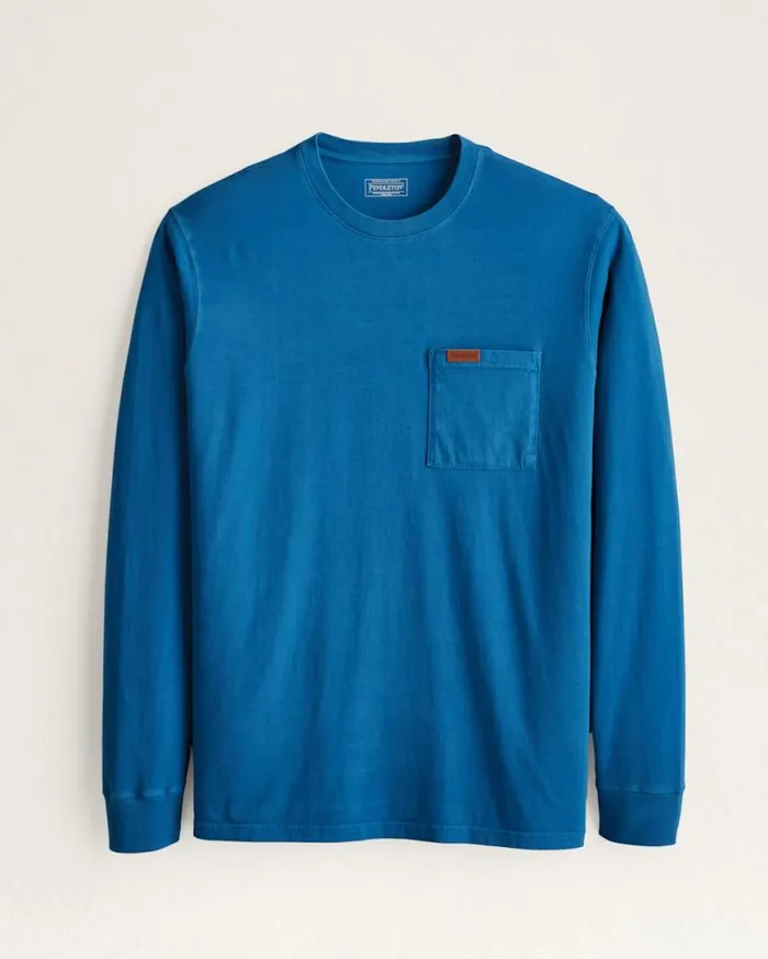 Men LONGSLEEVE DESCHUTES POCKET TEE Set Sail Blue Pendleton Tees and Sweatshirts Men LONGSLEEVE DESCHUTES POCKET TEE Set Sail Blue Pendleton Tees and Sweatshirts
