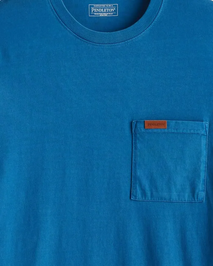 Men LONGSLEEVE DESCHUTES POCKET TEE Set Sail Blue Pendleton Tees and Sweatshirts