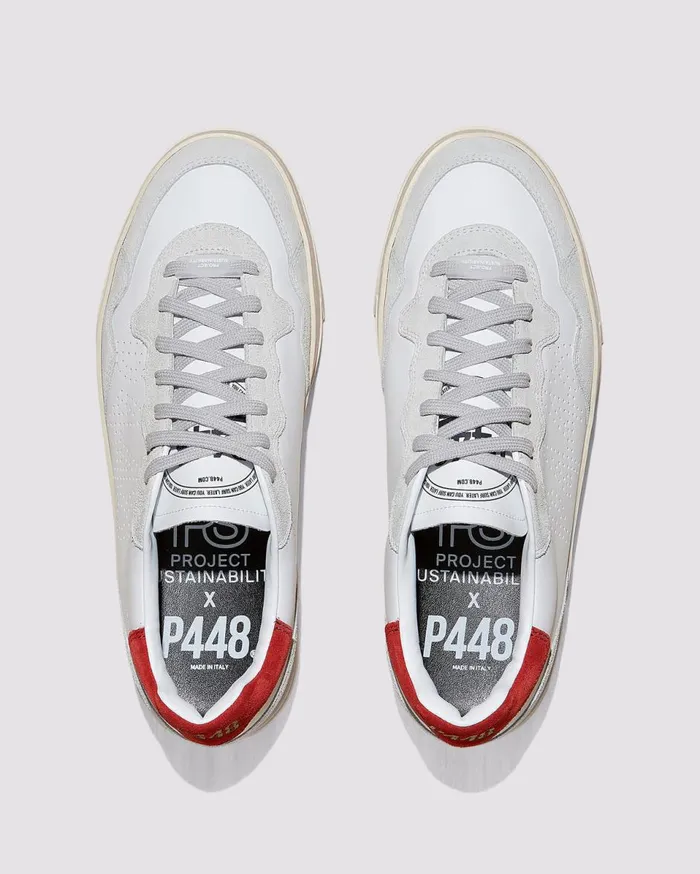Men Low Tops P448 Bali Recycled WhiteRed